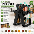 18-Jar Rotating Spice Rack – 360° Kitchen Organizer