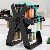 18-Jar Rotating Spice Rack – 360° Kitchen Organizer