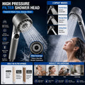 High pressure filtered shower head with 3 spray modes for powerful wide water coverage