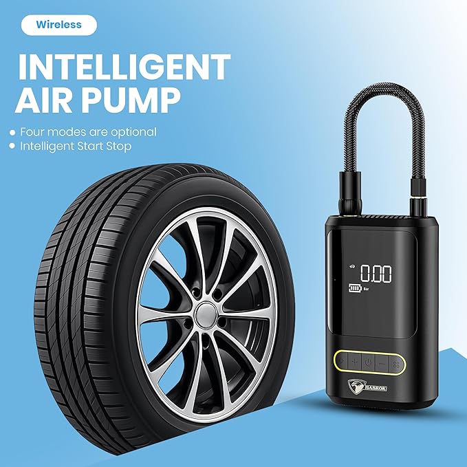 Portable Digital Air Compressor Tire Inflator – Rechargeable with Digital Display
